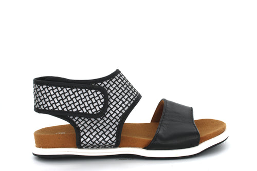 Babe Ankle Strap Sandal - Black Reflective